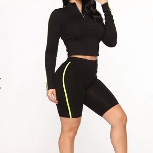 Fashion Nova Work or Pleasure Biker Short Set